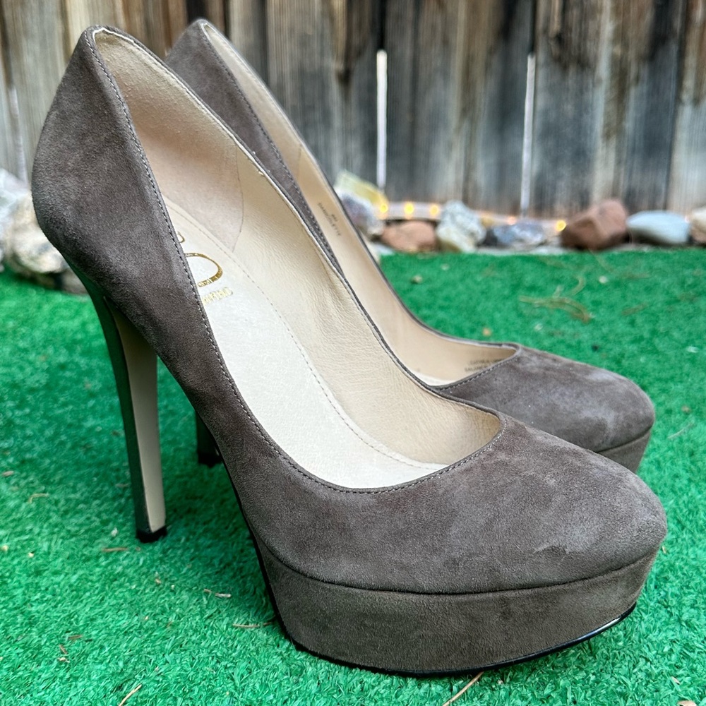 JOAN & DAVID Suede Platform Heels
